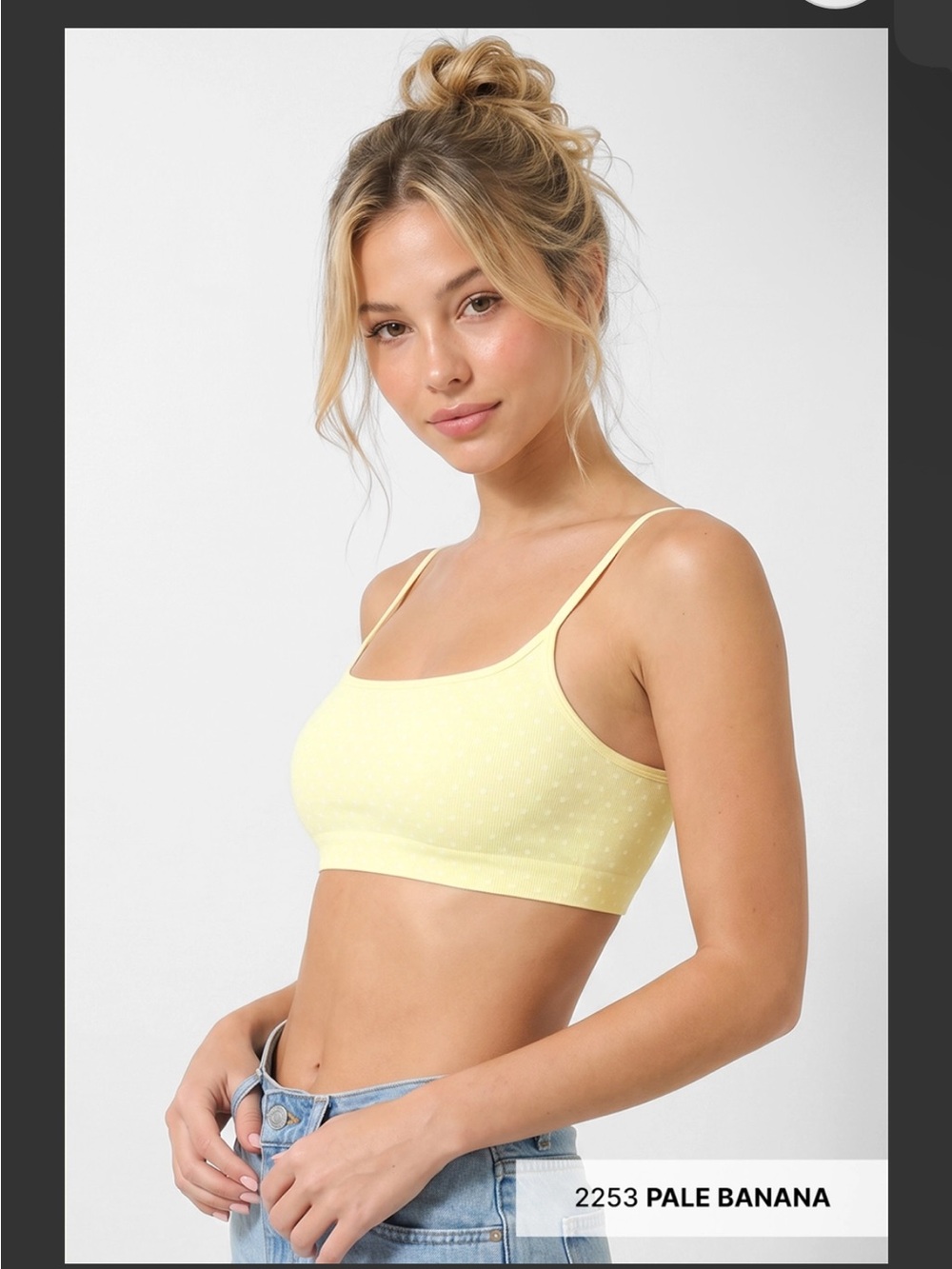 Nikibiki Polka Dot Bralette - Pale Banana color. BRAND NEW no tags